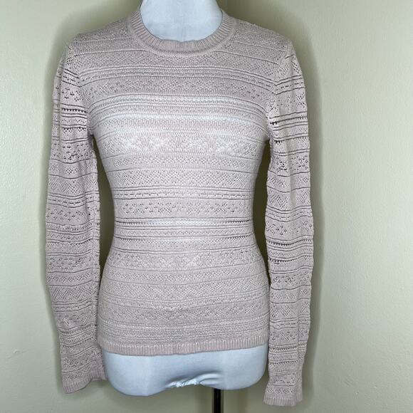 Jason Wu Wool & Cashmere Sweater Small Knit Light Pink Crewneck Designer Winter - Picture 1 of 8
